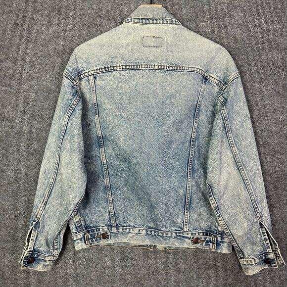 Vintage Levi's Denim Trucker Jacket  70507 0219 Acid Wash Sz M USA Made  Red Tab - Picture 2 of 11